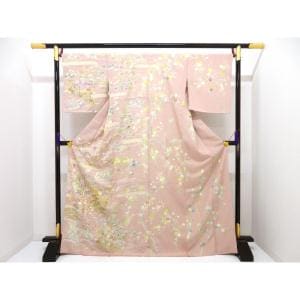 【未使用品】訪問着　友禅金彩加工　刺繍入り