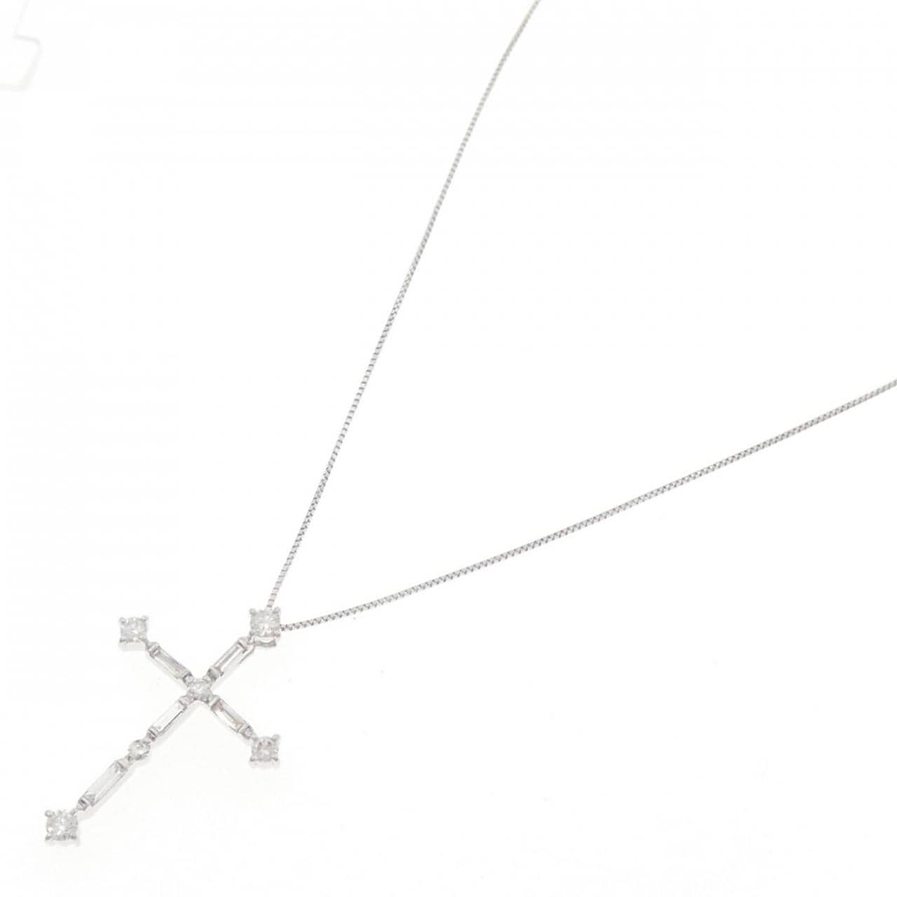 K18WG ダイヤモンド ネックレス 0.36CT