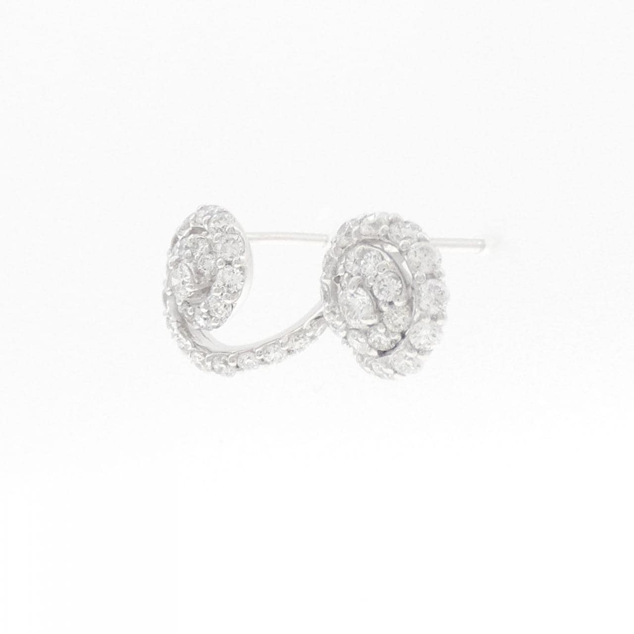 K18WG ダイヤモンド ピアス 1.20CT