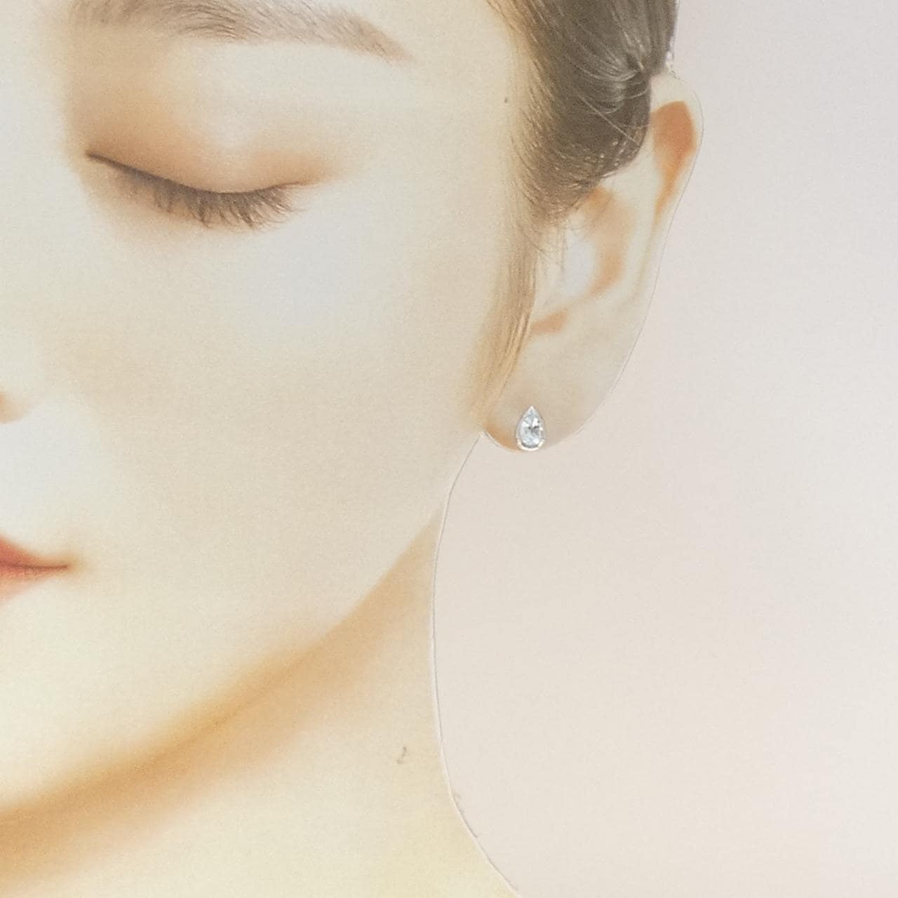 PT900 アクアマリン ピアス