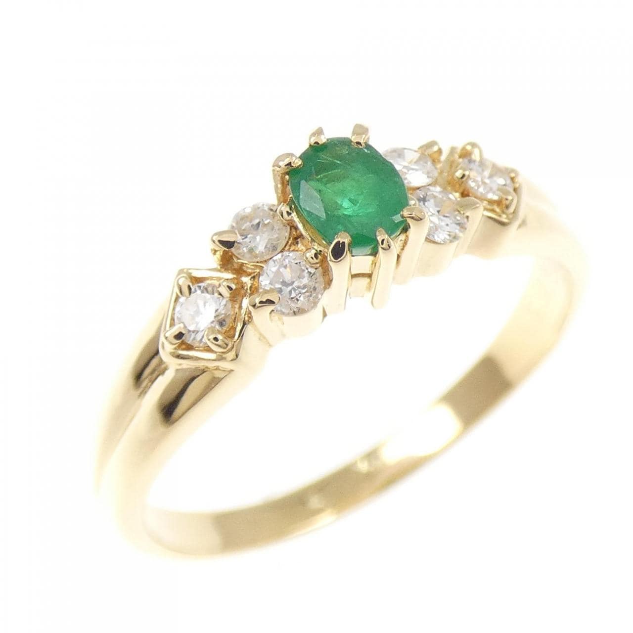 K18YG エメラルド リング 0.15CT