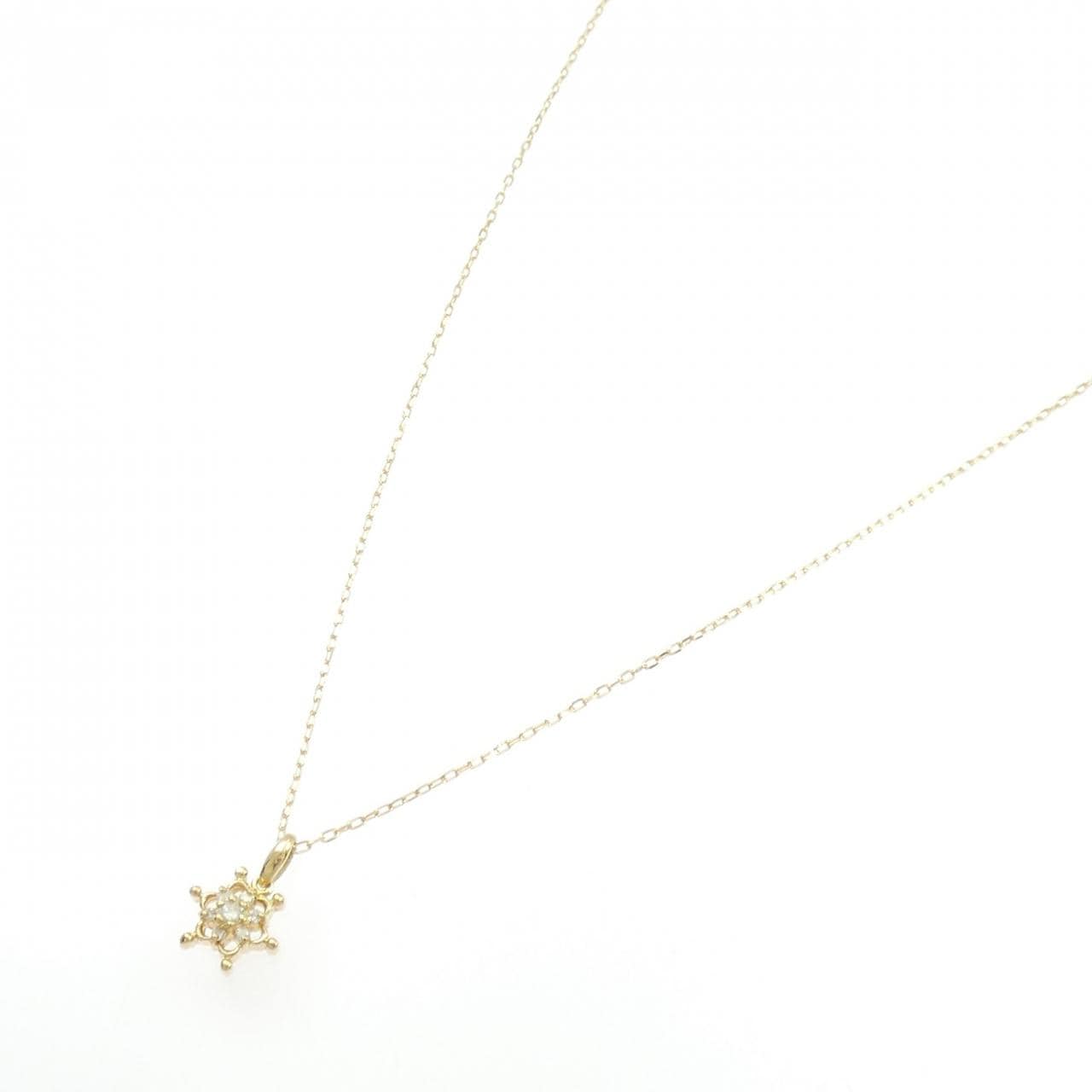 K18YG ダイヤモンド ネックレス 0.10CT