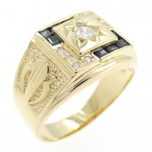 K18YG サファイヤ リング 0.53CT
