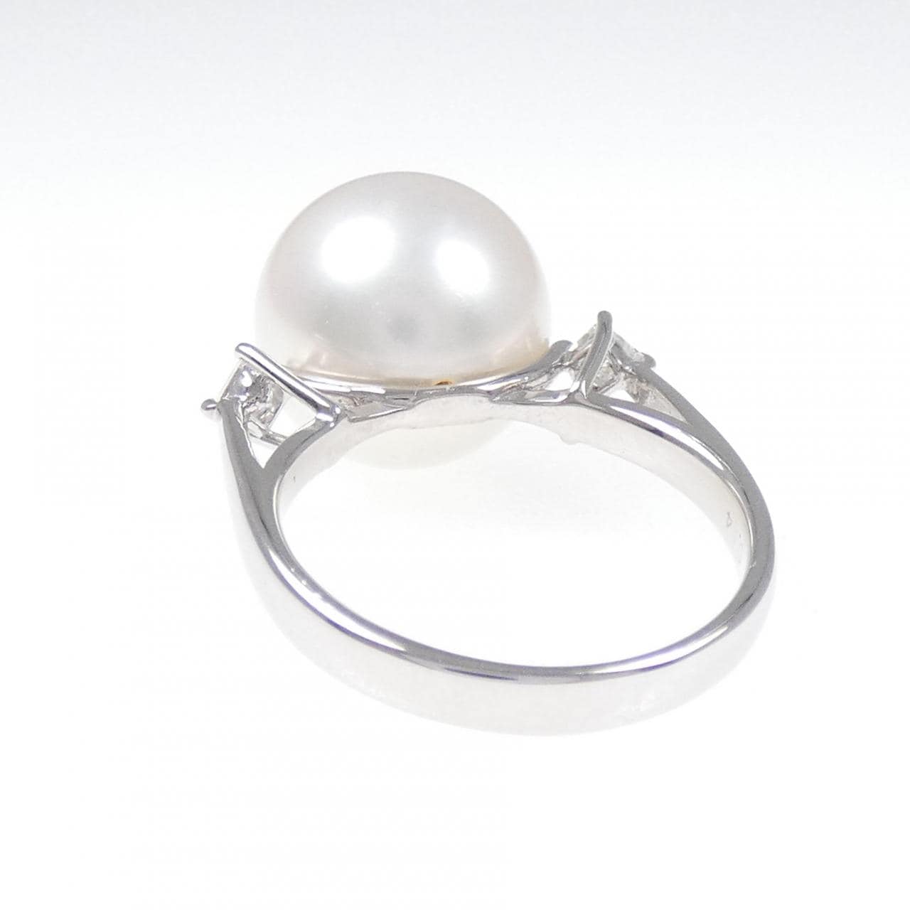 K18WG 白蝶パール リング 11.7mm