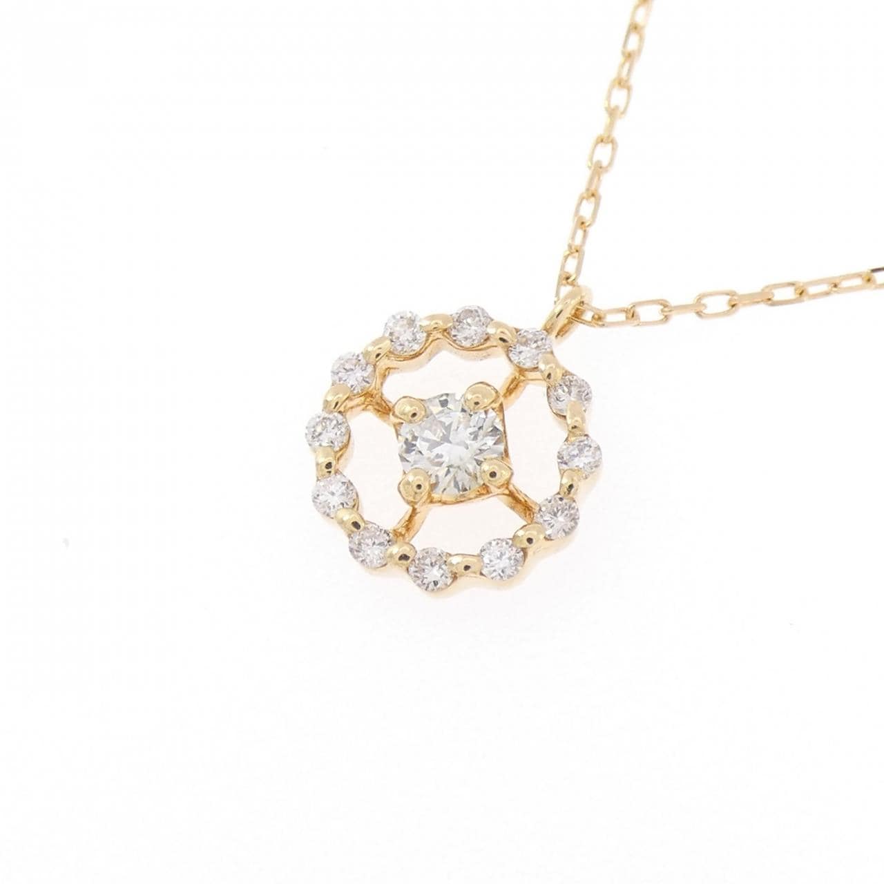K18YG ダイヤモンド ネックレス 0.20CT