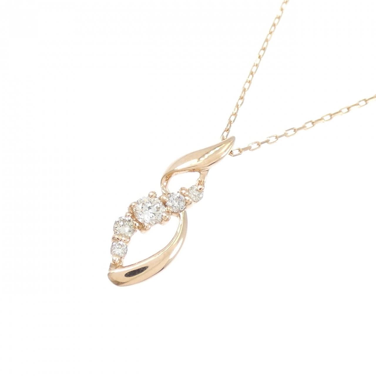 K10PG ダイヤモンド ネックレス 0.08CT