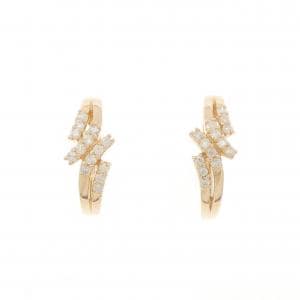 K14PG ダイヤモンド ピアス 0.34CT