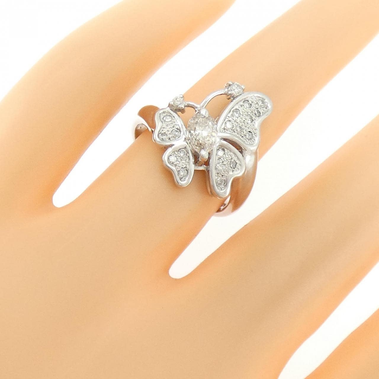 PT900 バタフライ ダイヤモンド リング 0.358CT
