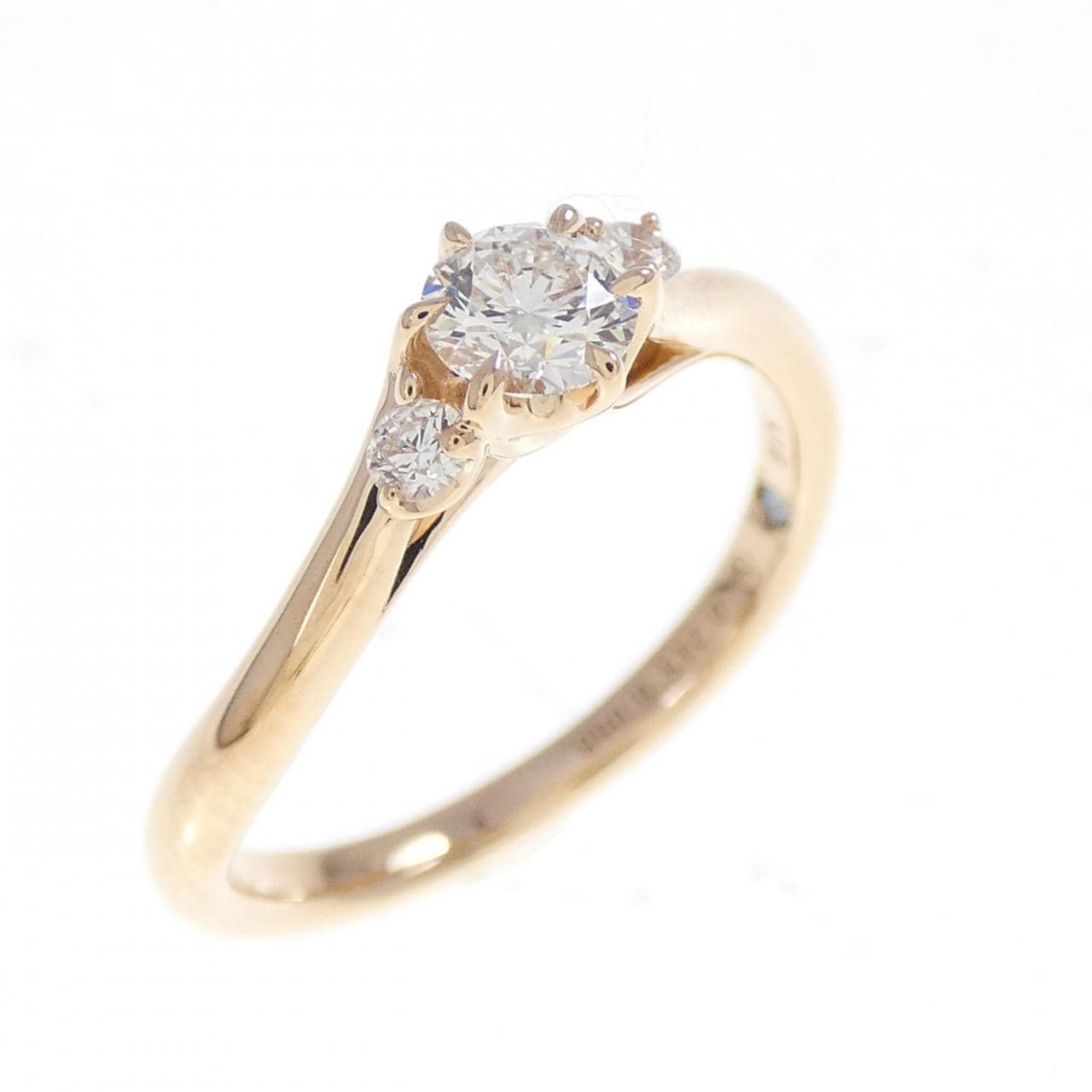 K18PG ダイヤモンド リング 0.215CT F VS1 3EXT H＆C