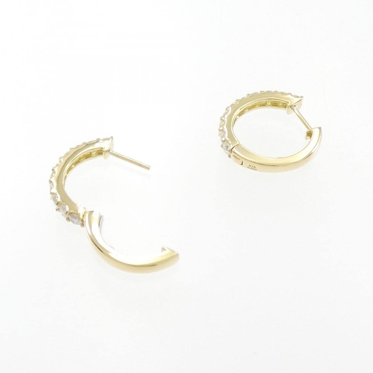 【新品】K18YG ダイヤモンド ピアス 1.006CT