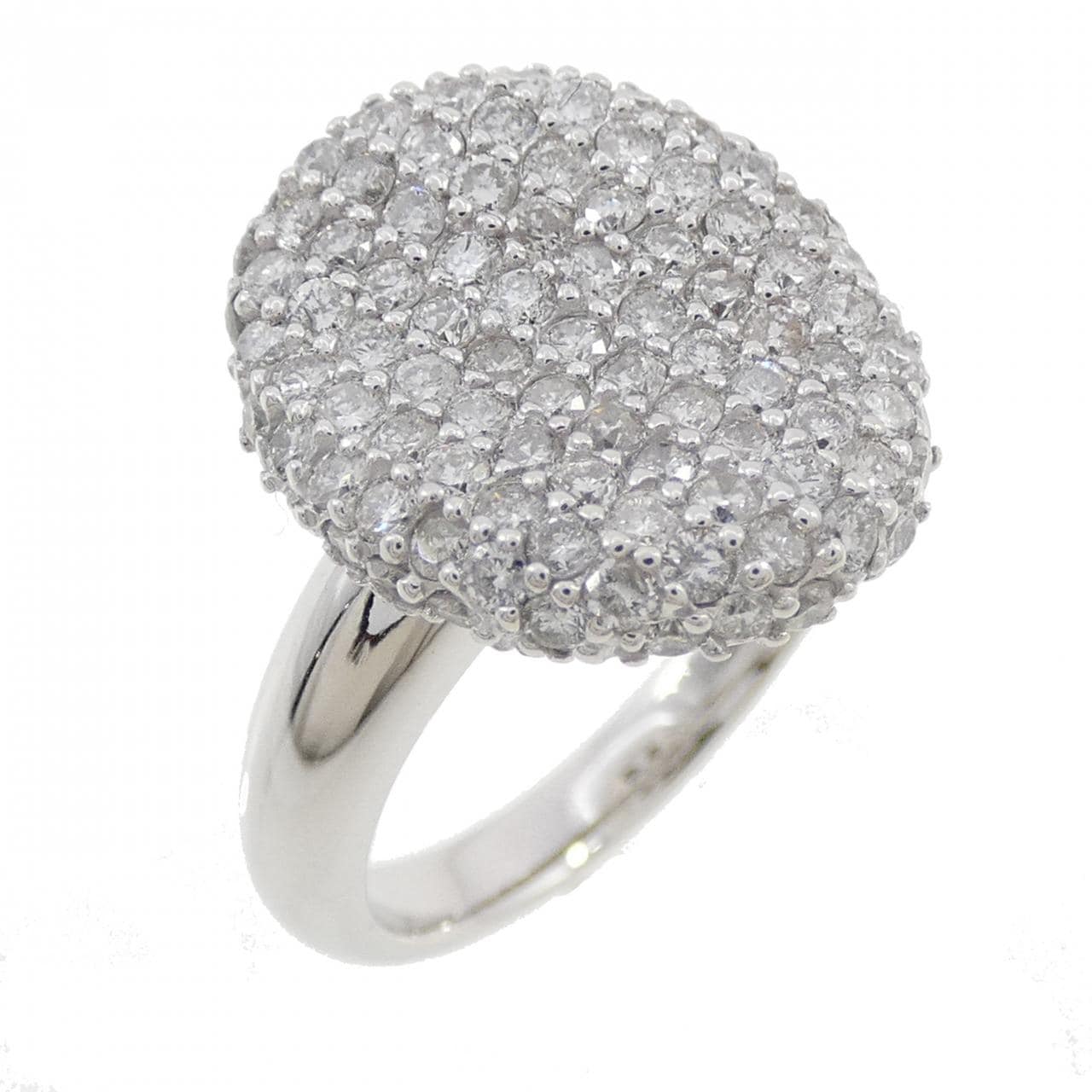 K18WG パヴェ ダイヤモンド リング 1.24CT