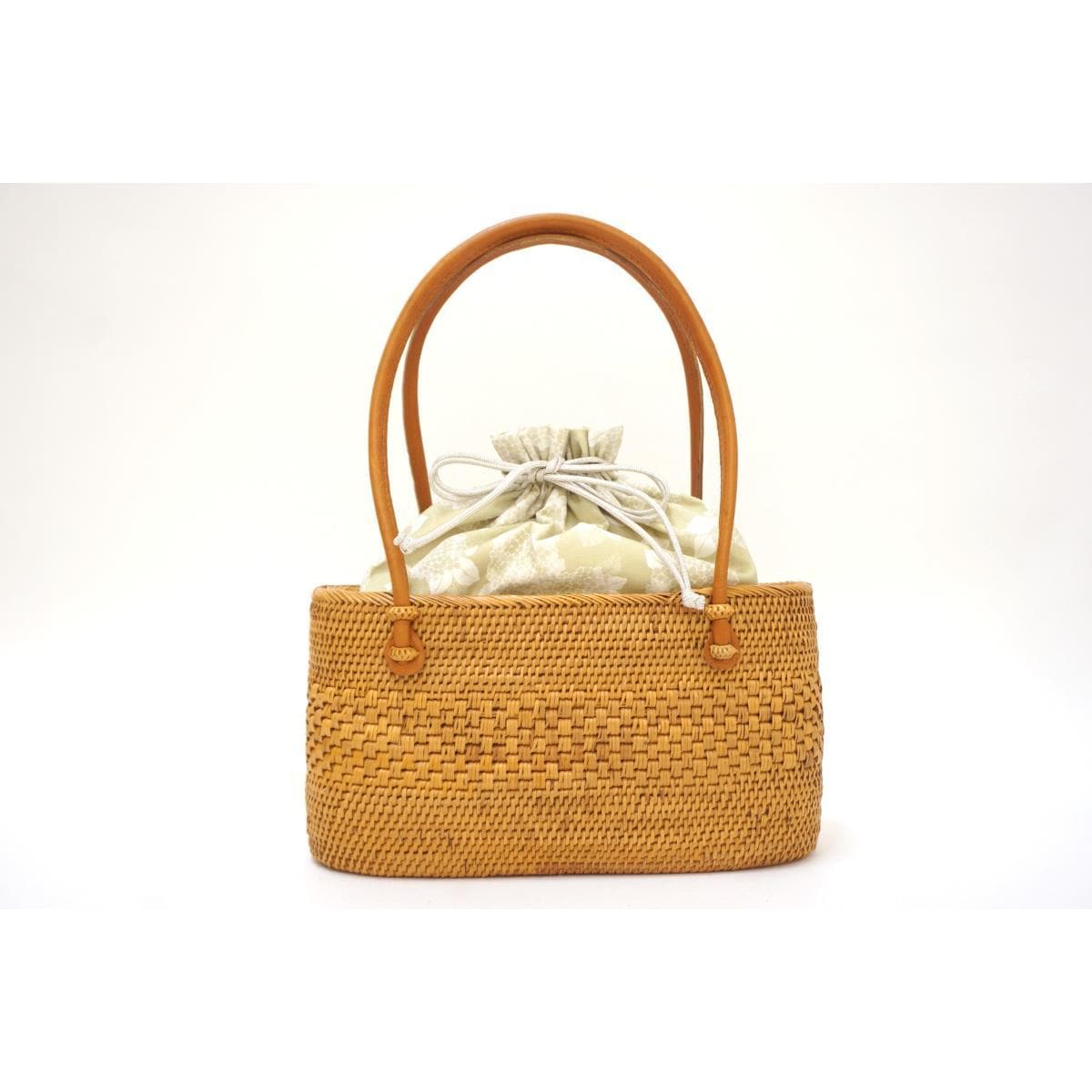 【新品】カゴバッグ　巾着付き