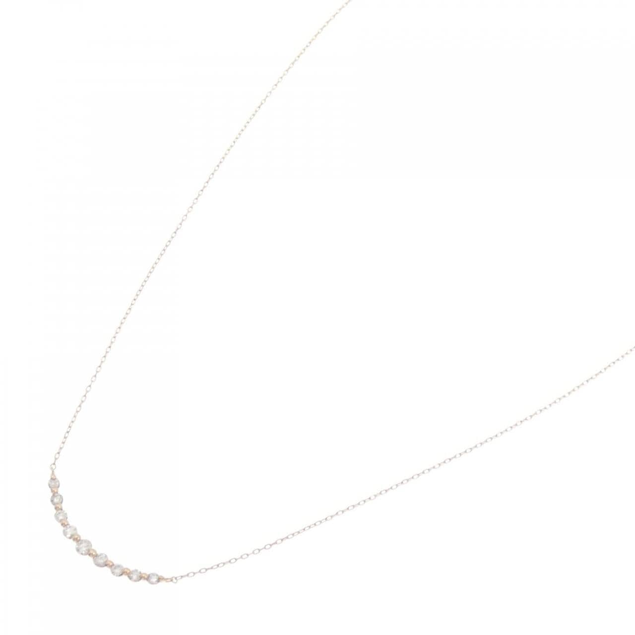K18PG ダイヤモンド ネックレス 0.20CT