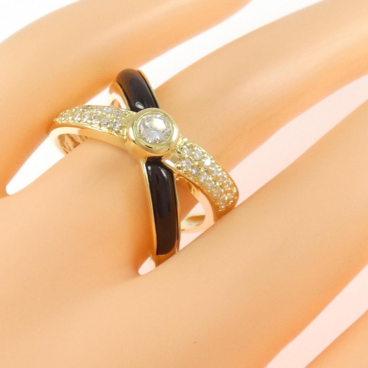 K18YG オニキス リング