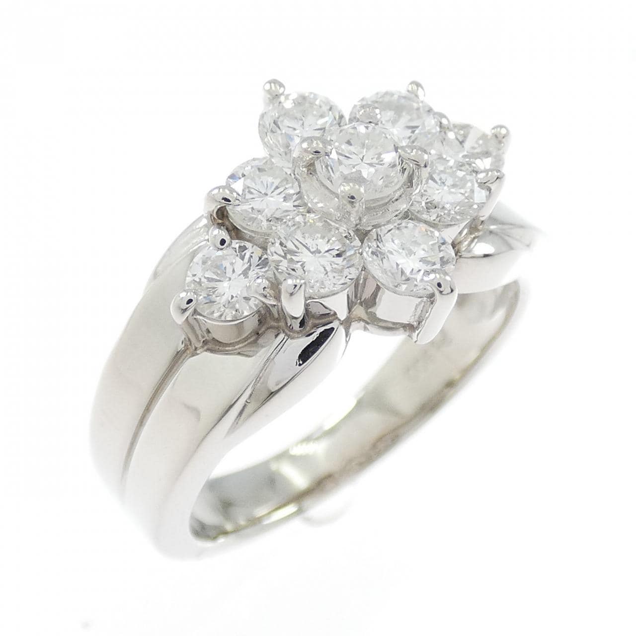 PT900 フラワー ダイヤモンド リング 1.04CT