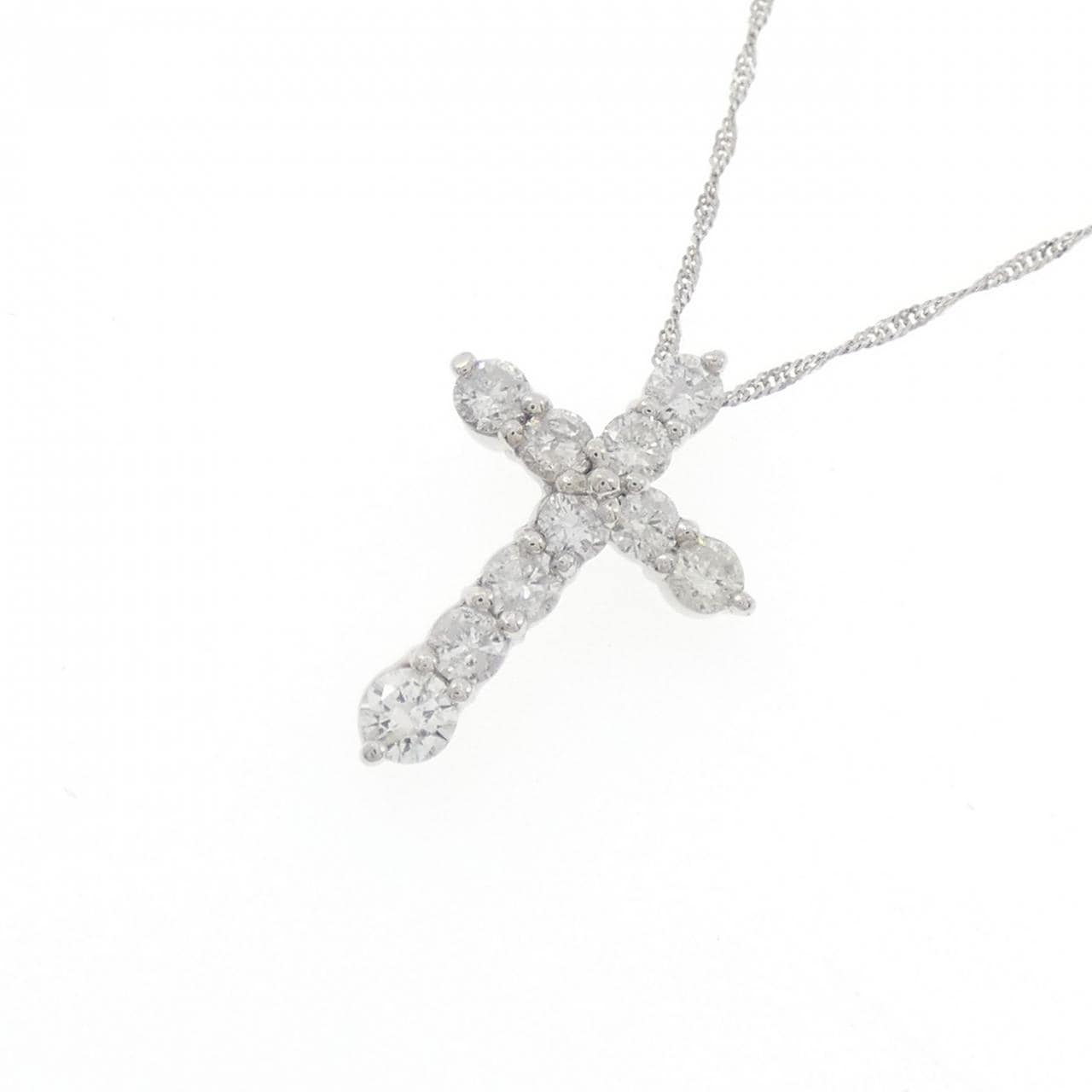 PT900/PT850 クロス ダイヤモンド ネックレス 0.50CT