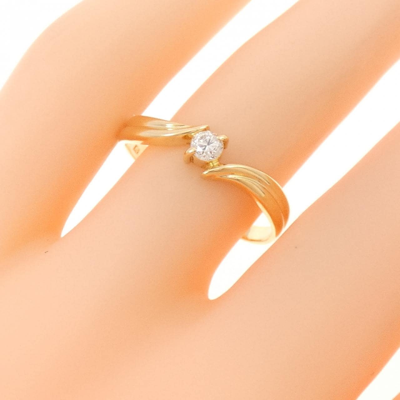 K18YG ダイヤモンド リング 0.14CT