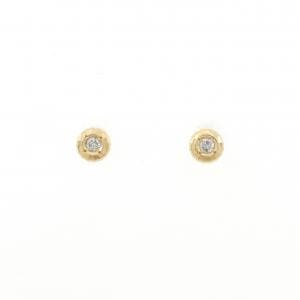 K18YG ソリティア ダイヤモンド ピアス 0.10CT