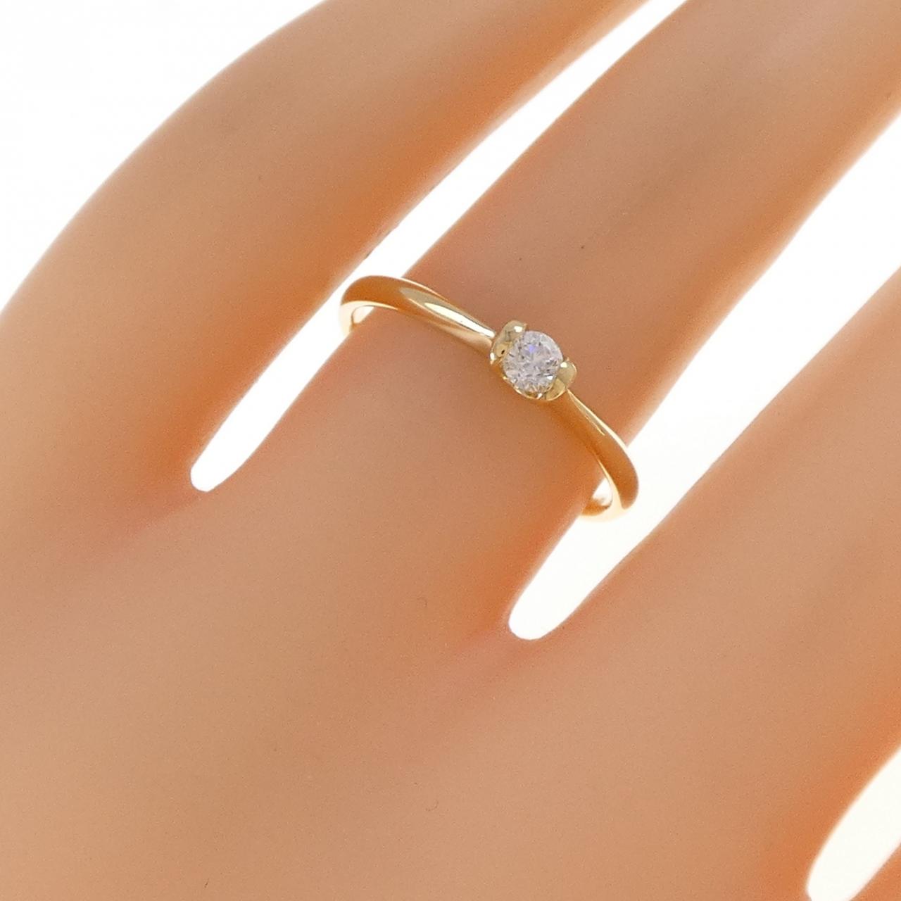 K18YG ダイヤモンド リング 0.109CT