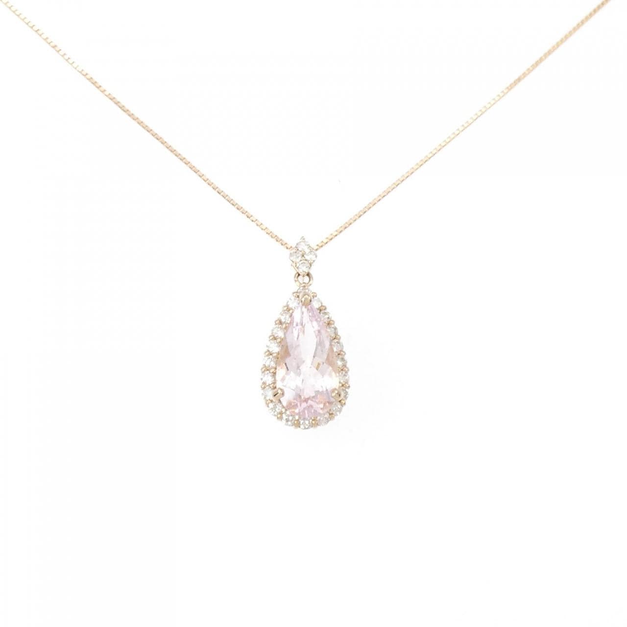 [BRAND NEW] K18PG Morganite Necklace 2.60CT