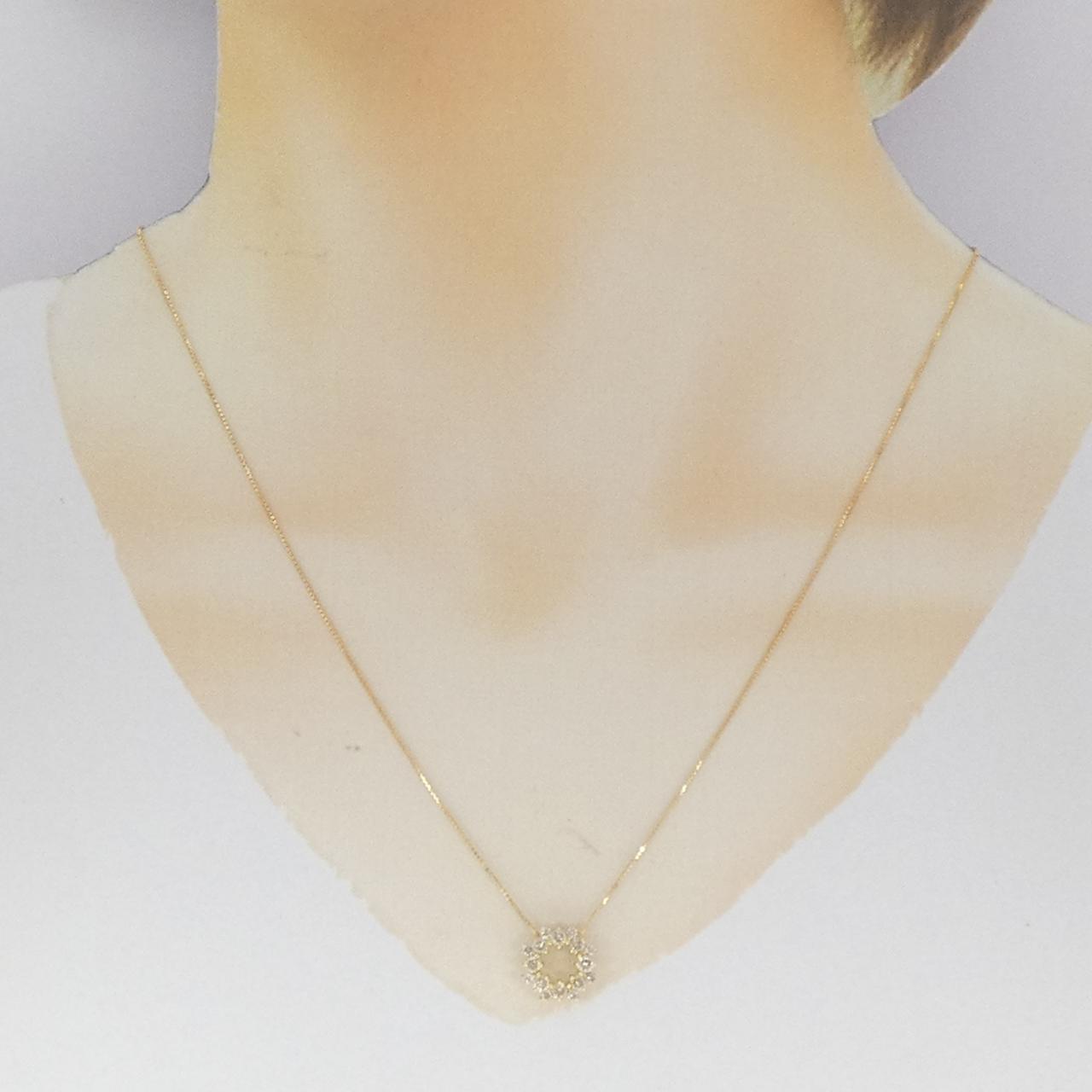 K18YG ダイヤモンド ネックレス 0.60CT