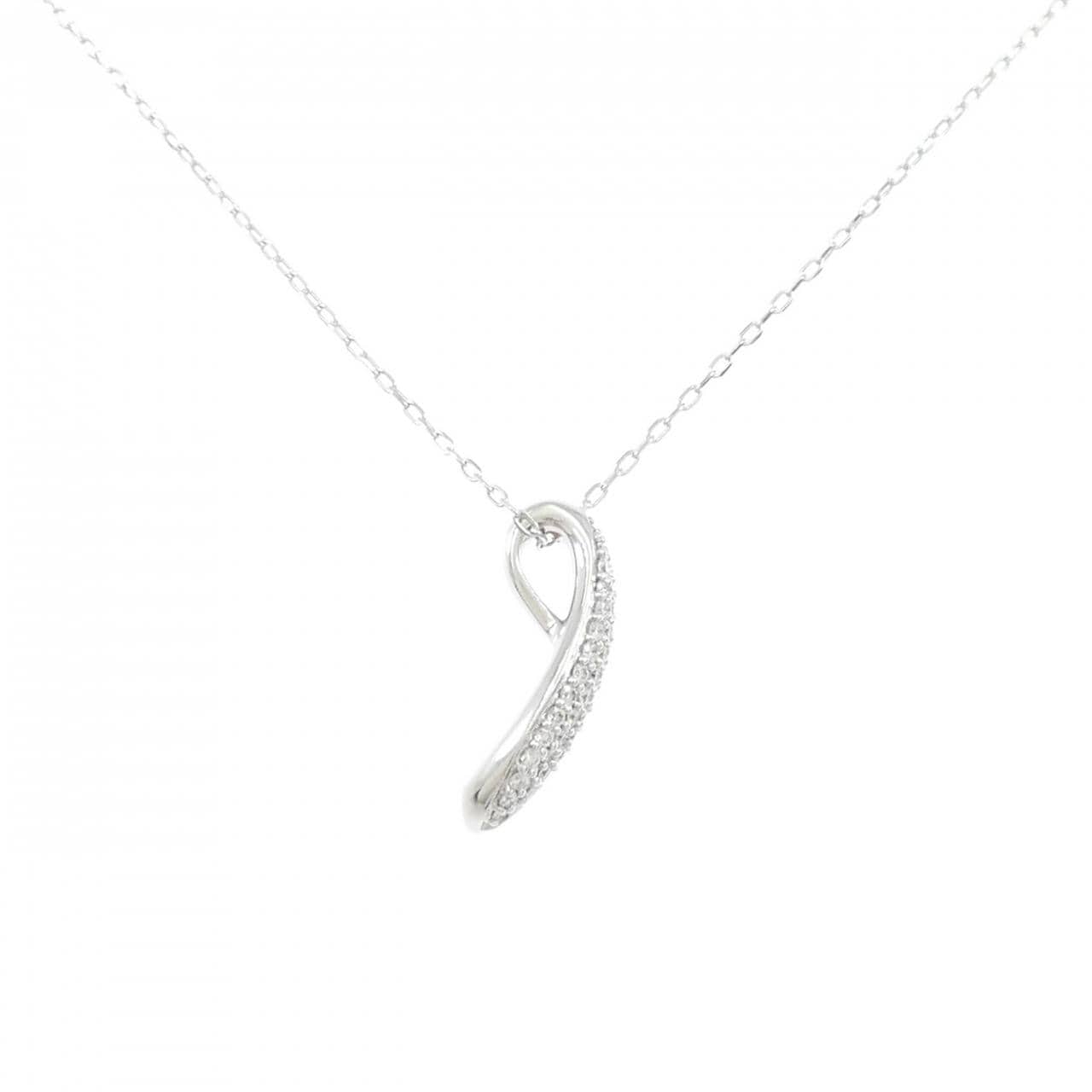 750WG/K18WG ダイヤモンド ネックレス 0.11CT