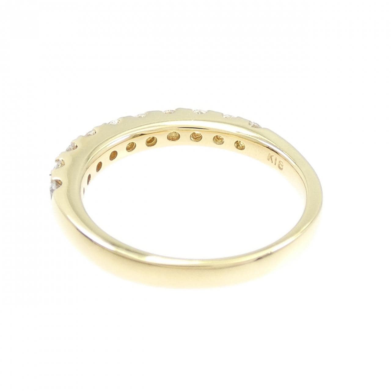 K18YG ハーフエタニティ ダイヤモンド リング 0.36CT