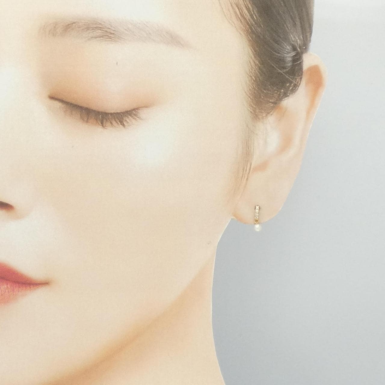 K18YG 淡水パール ピアス