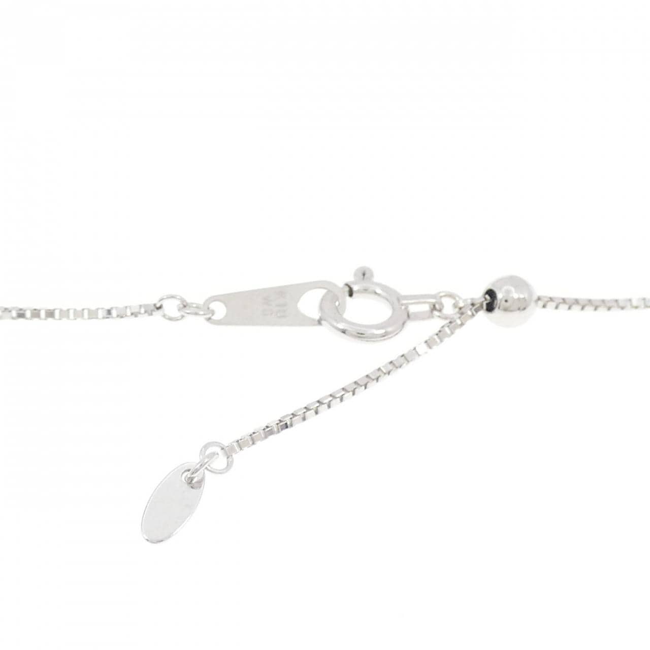 K18WG スリーストーン ダイヤモンド ネックレス 1.21CT