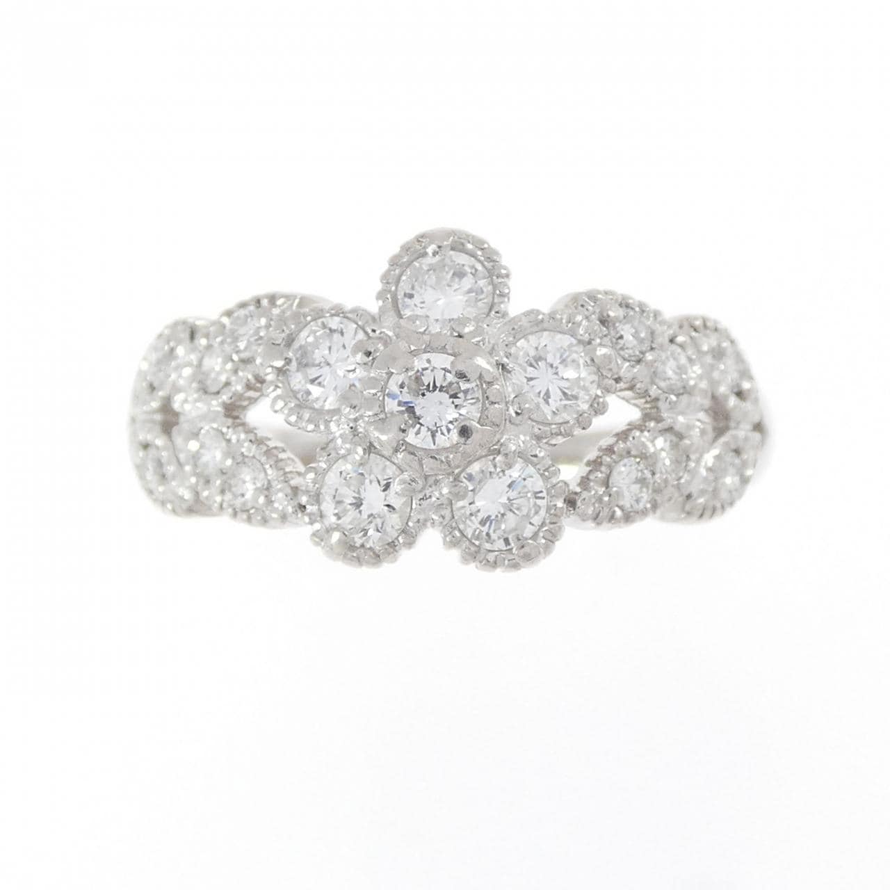 PT900 フラワー ダイヤモンド リング 0.51CT
