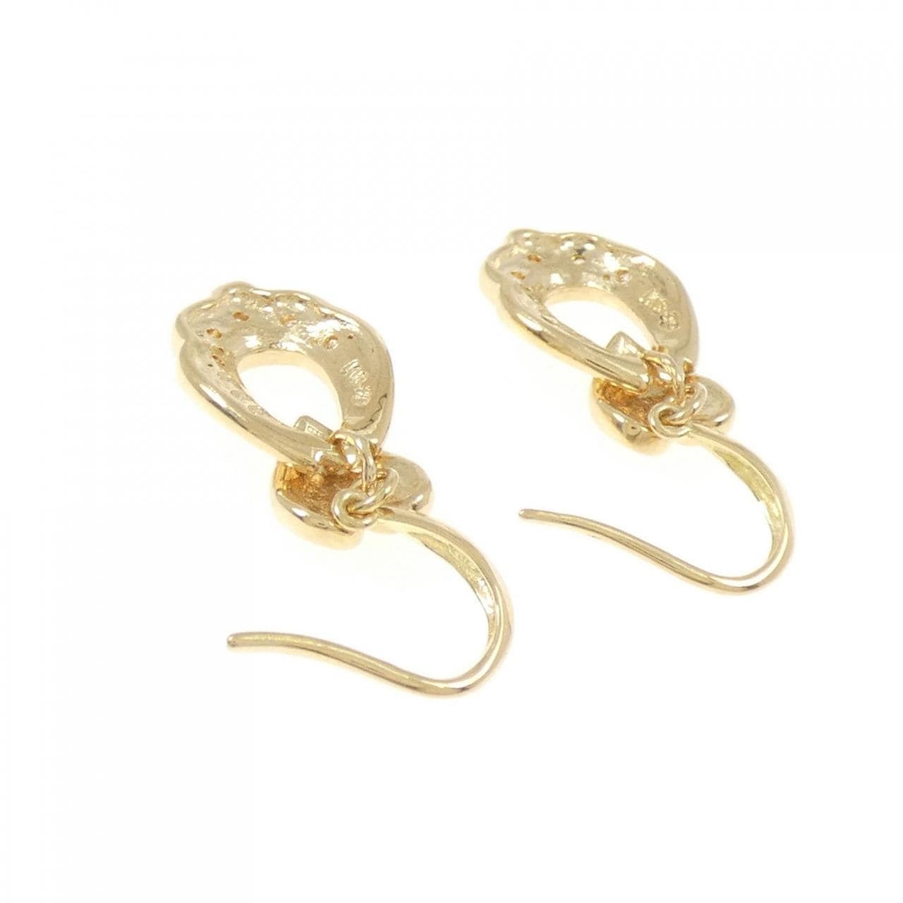 K18YG ハート ダイヤモンド ピアス 0.18CT