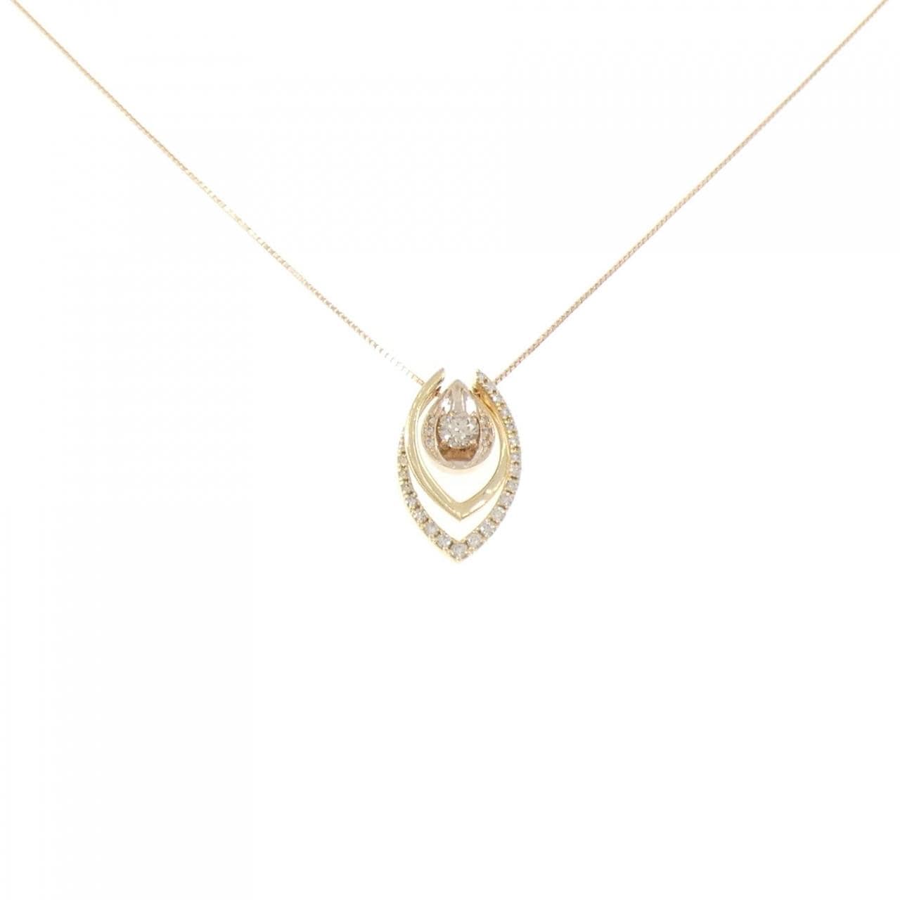 K18YG/K18PG ダイヤモンド ネックレス 0.36CT
