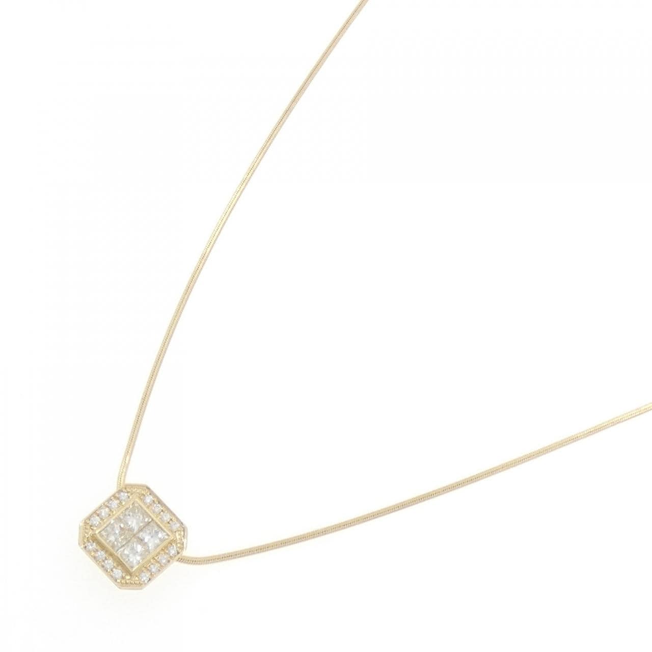 K18YG ダイヤモンド ネックレス 0.78CT