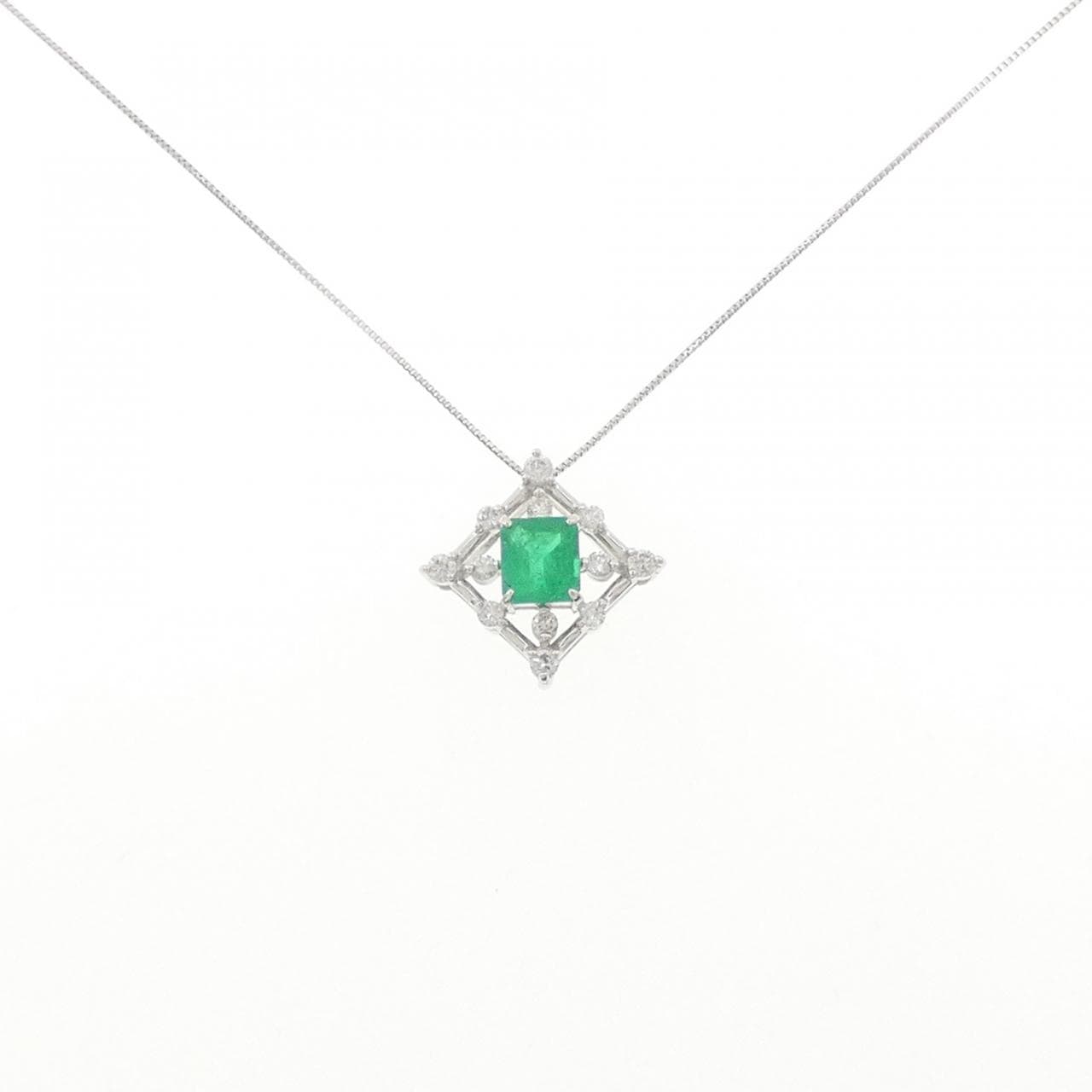 K18WG エメラルド ネックレス 0.98CT