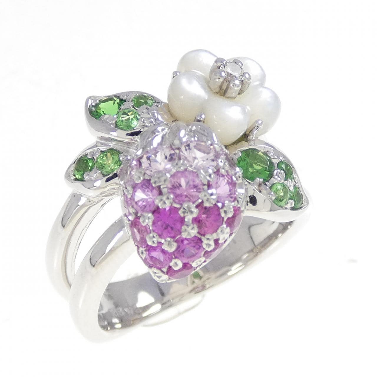 タサキ フラワー カラーストーン リング