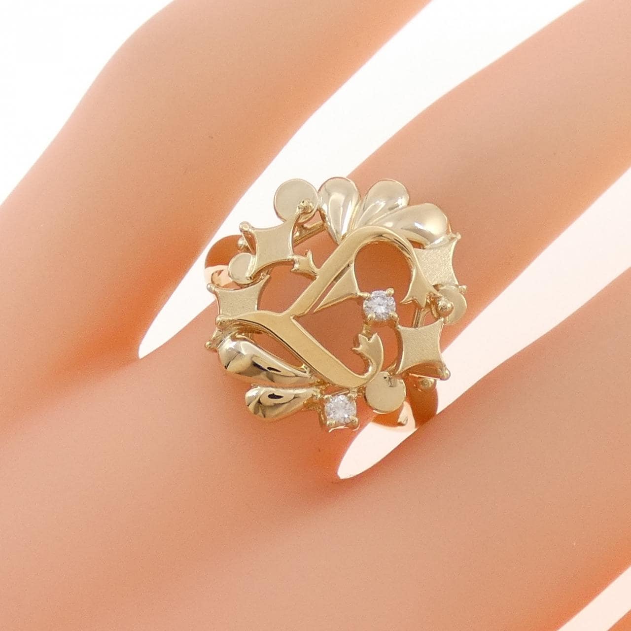 K18YG ダイヤモンド リング