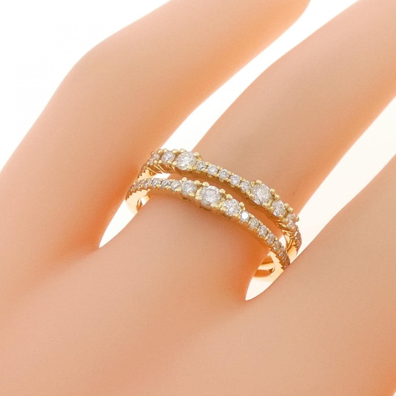 750YG ダイヤモンド リング 0.47CT