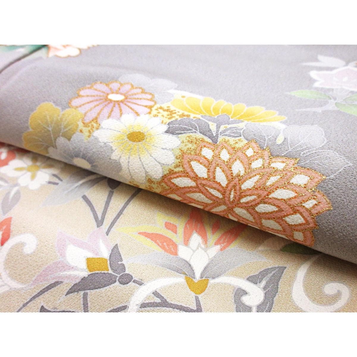 訪問着　友禅金彩加工　ボカシ染