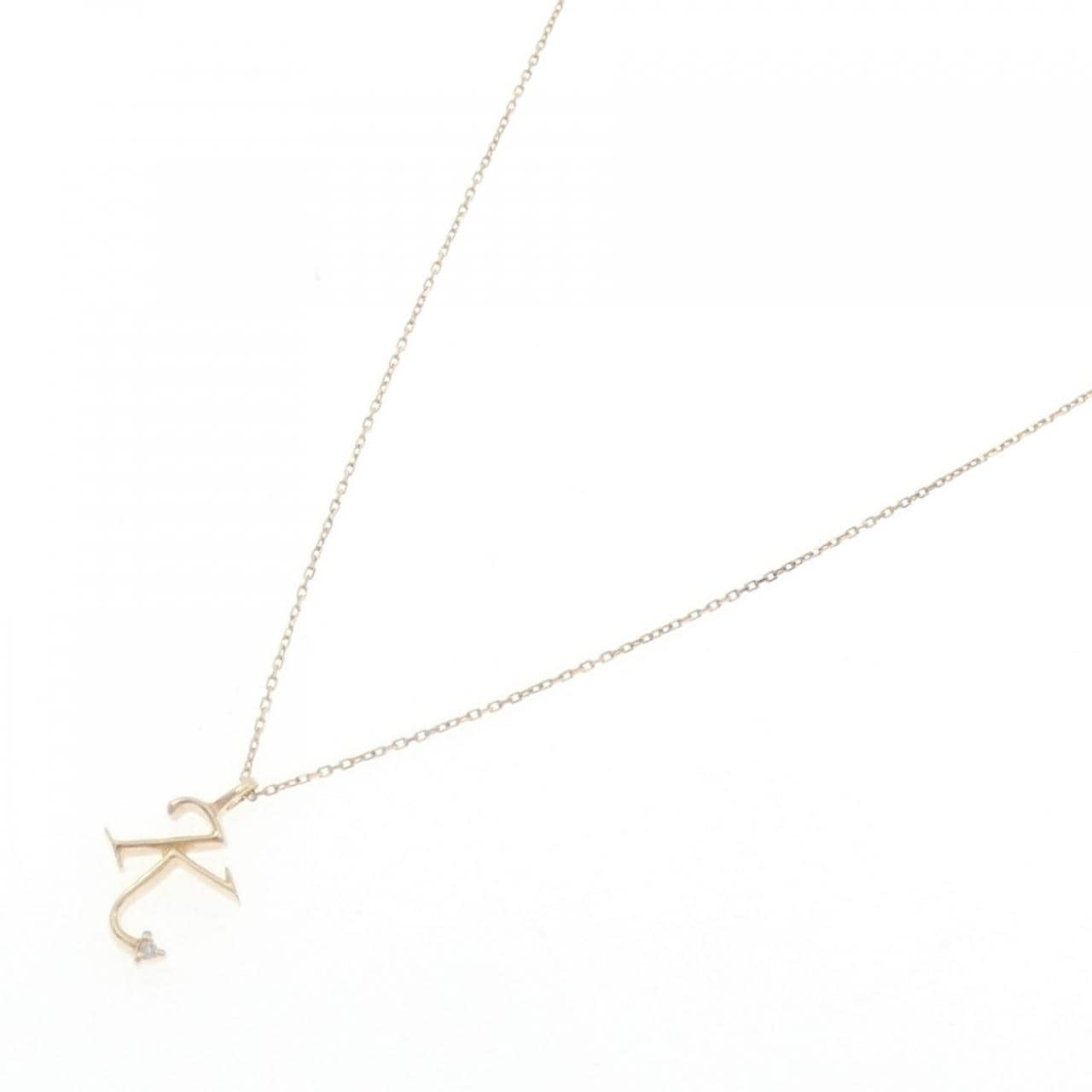 クミキョク イニシャル ダイヤモンド ネックレス