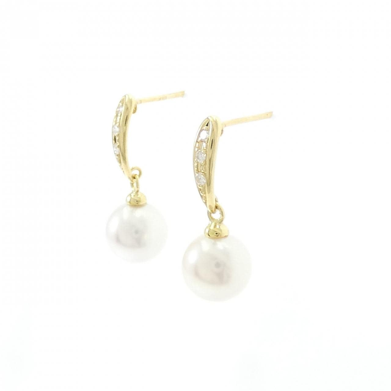 K18YG アコヤパール ピアス 7.3mm