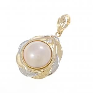 K18YG/PT900 マベパール ペンダント