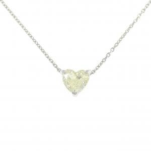 【リメイク】PT900/PT850 ダイヤモンド ネックレス 1.500CT LY SI2 ファンシーカット