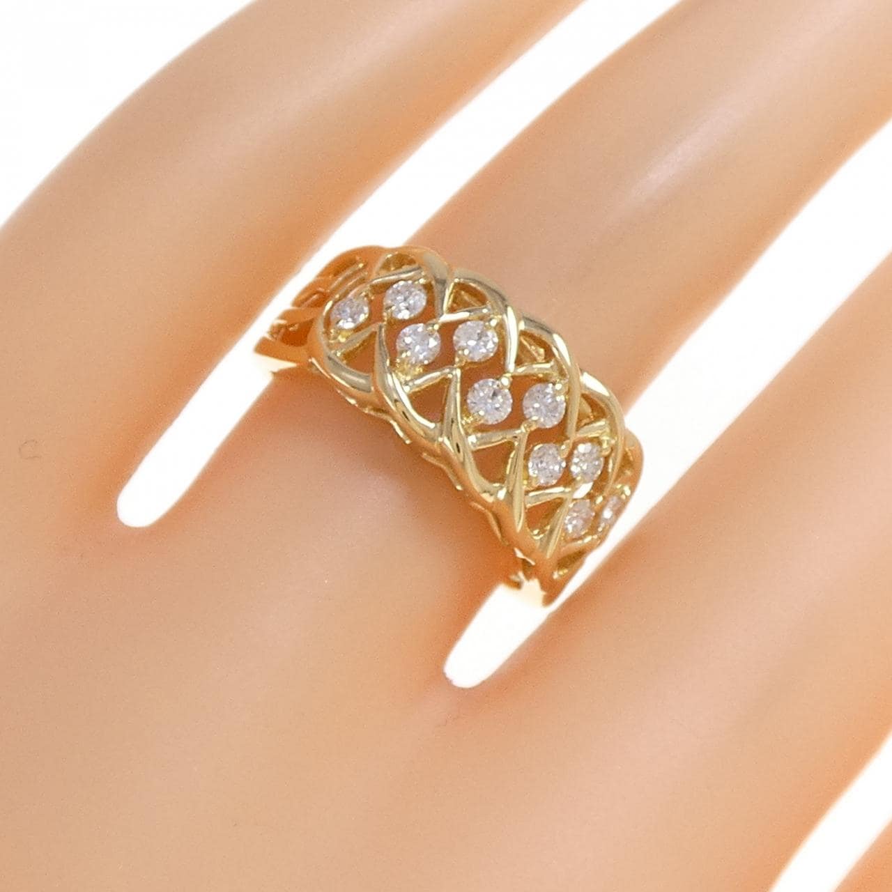 K18YG ダイヤモンド リング 0.32CT