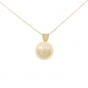 K18YG 白蝶パール ネックレス 14.5mm