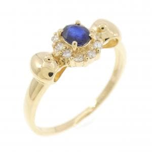K18YG サファイヤ リング 0.23CT