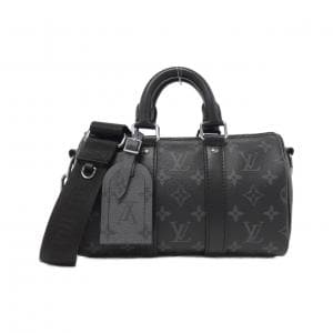 LOUIS VUITTON Monogram Eclipse Reverse Keepall Bandouliere 25cm M46271 Boston Bag