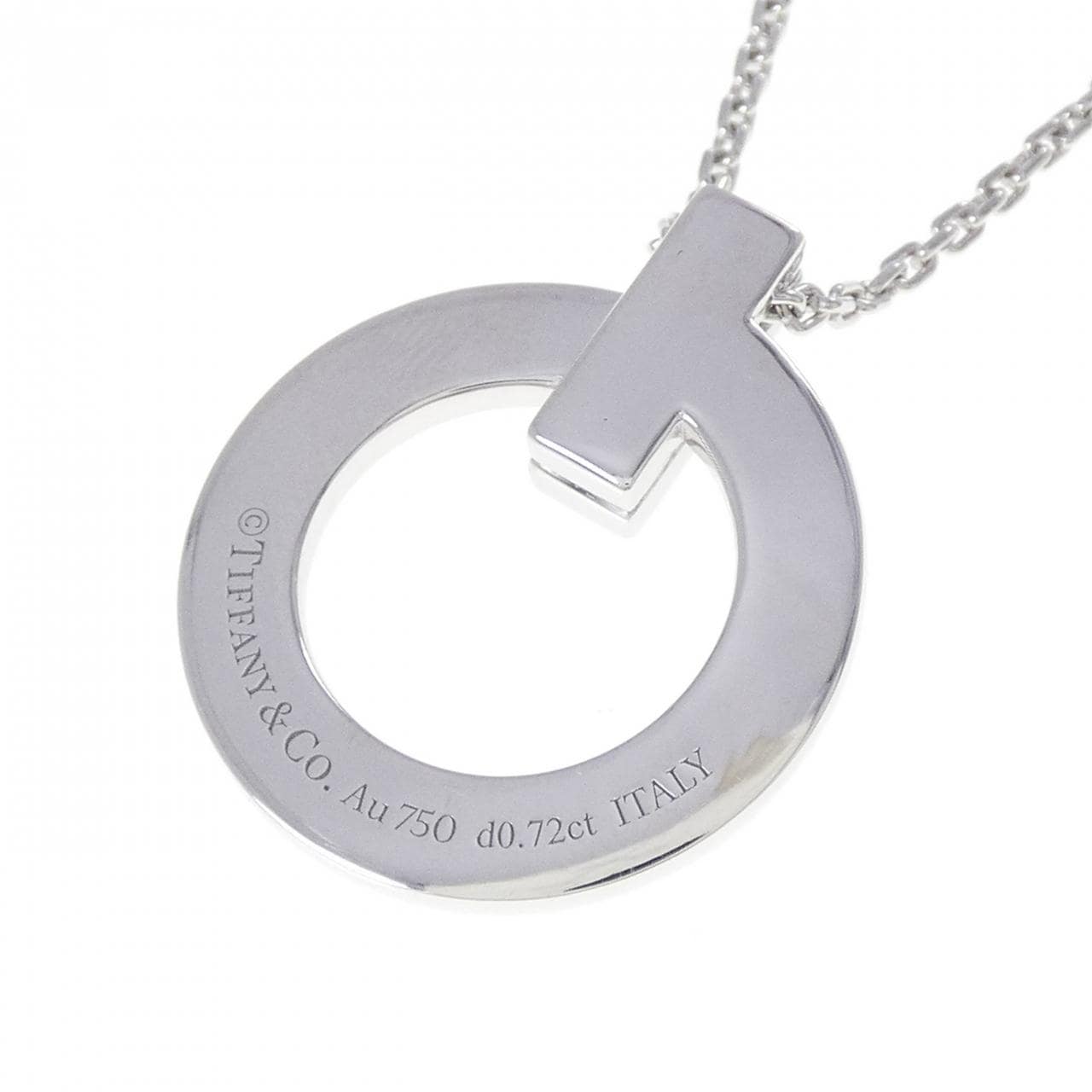 ティファニー Tワン サークル ネックレス 0.72CT