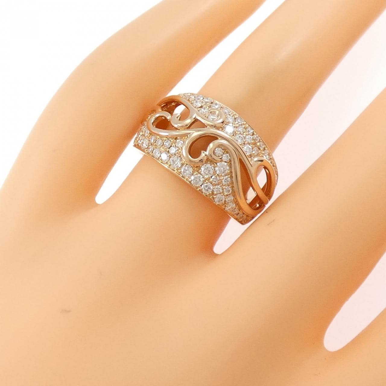 K18PG ダイヤモンド リング 0.85CT