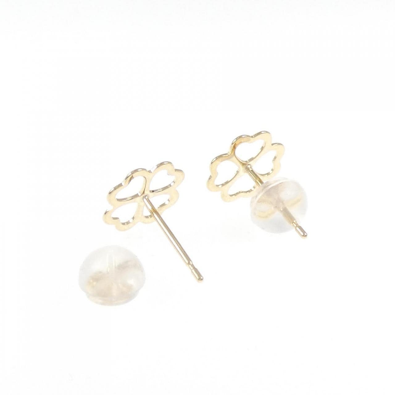 【新品】K18YG クローバー ピアス
