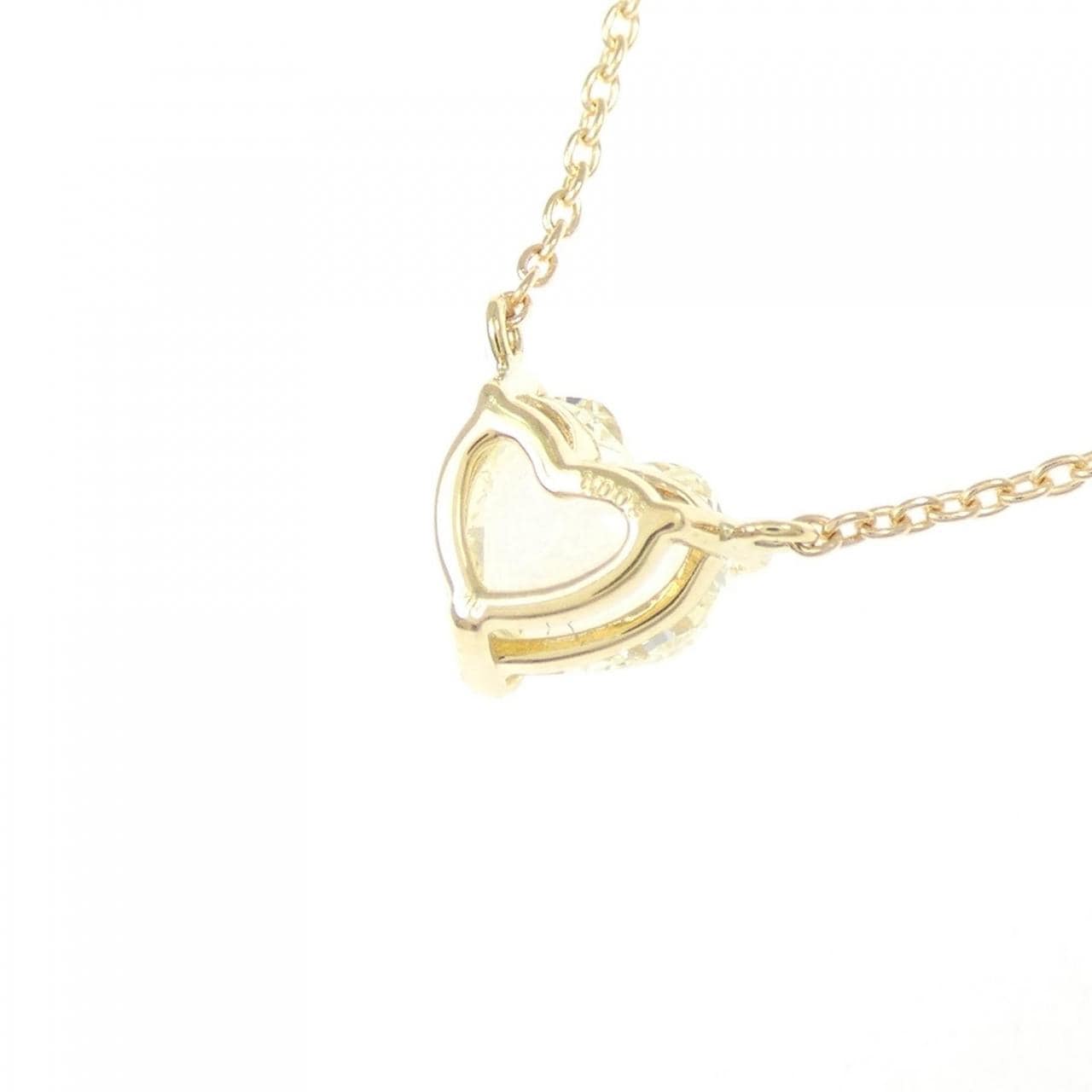 【リメイク】K18YG ダイヤモンド ネックレス 1.003CT VLY SI2 ハートシェイプ